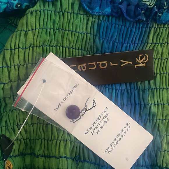 Chaudry kc size m dress made in India new in the blus and green colors maxi - Picture 5 of 5